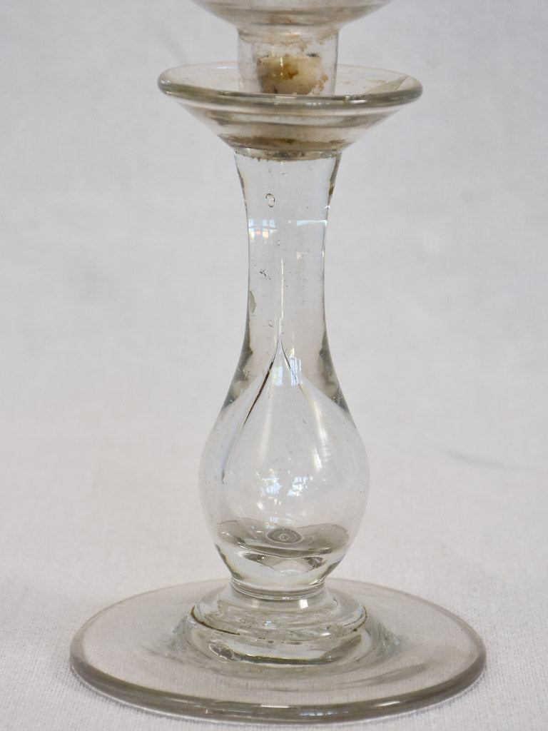 Antique French magnifying oil lamp loupe for lacework 9½"