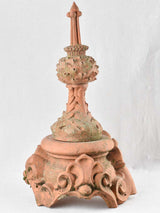 Antique French terracotta lightning rod - 19th century 33"