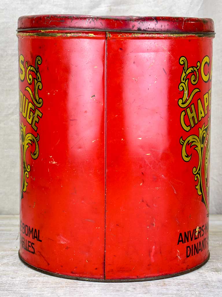 1930's Tole lithograph coffee tin - large