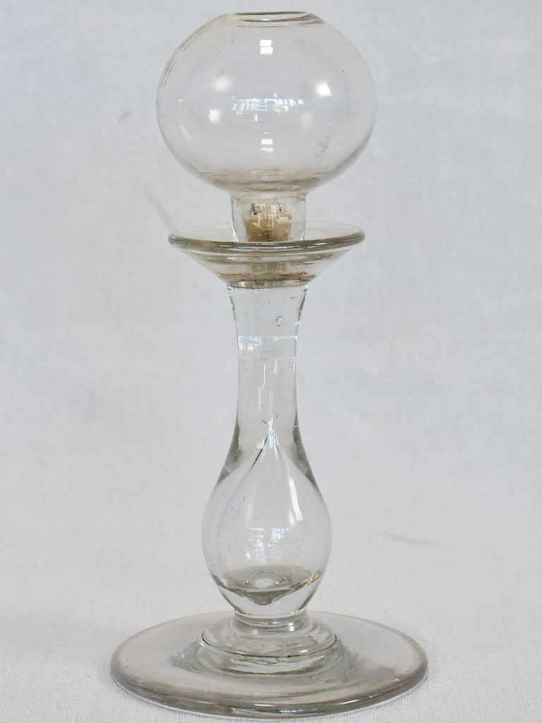 Antique French magnifying oil lamp loupe for lacework 9½"
