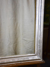 Antique French Louis Philippe mirror with silver frame 28 ¼" x 42 ½"