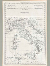 Vintage M Bonne Italy Atlas Page