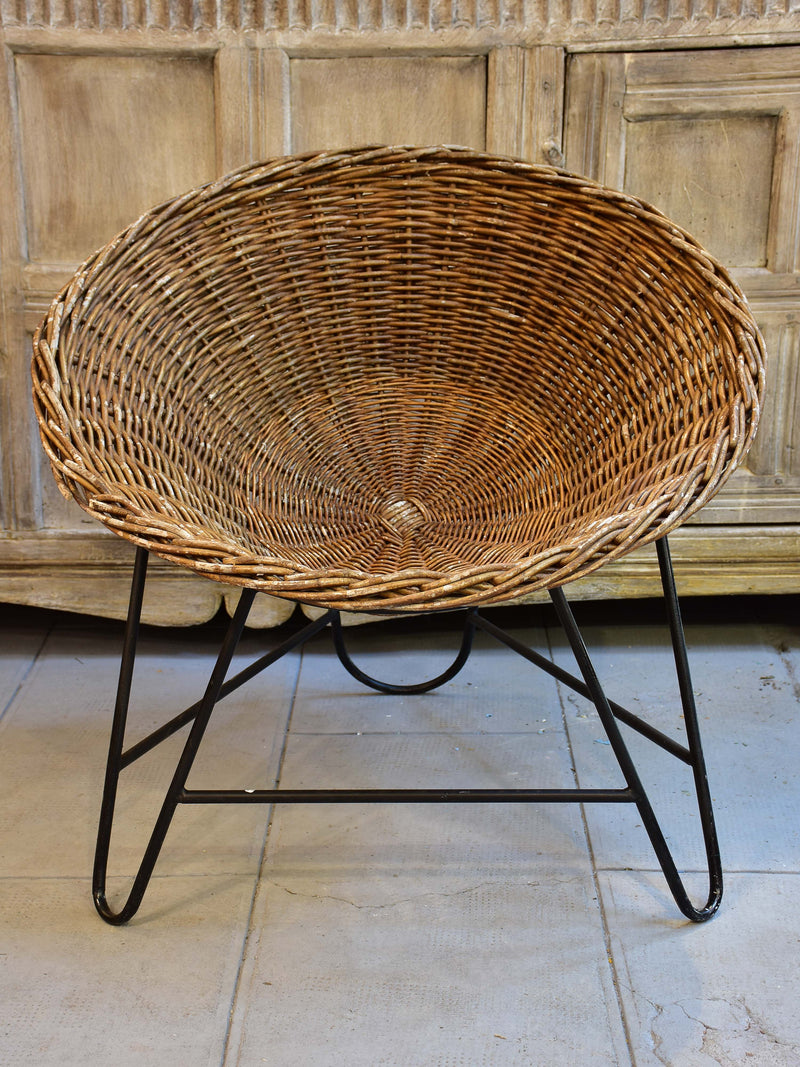 1950's & 60's wicker chairs - lot of seven