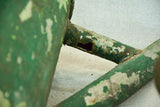 RESERVED MA Two antique French watering cans with green patina