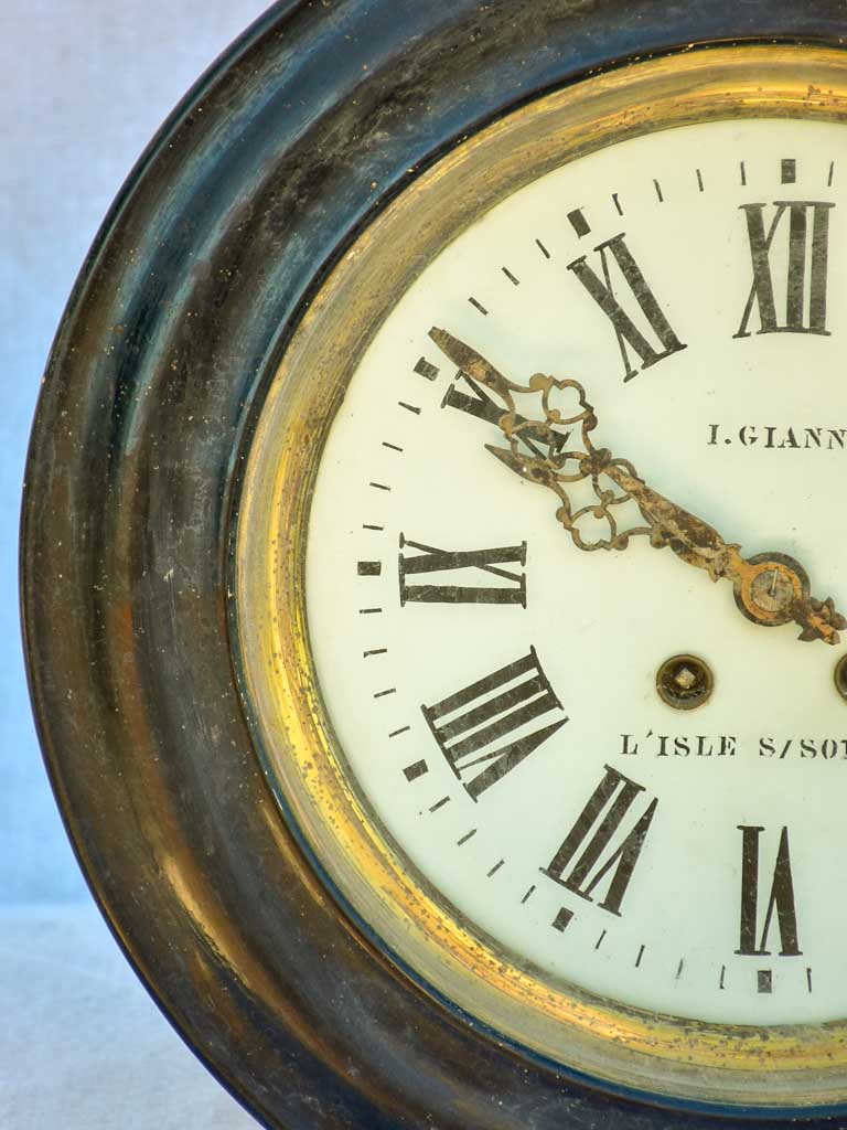 Ornamental French clock with keys