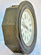 Gilded black finish vintage clock