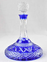 Vintage blue crystal carafe 1/4
