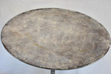 Antique French bistro table with cast iron base - Ruffier Grenoble foundry