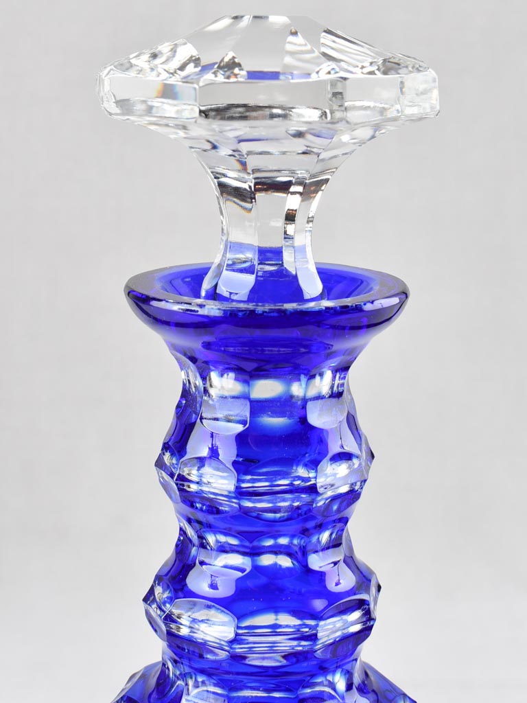 Vintage blue crystal carafe 2/4
