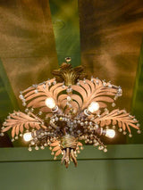 Small model antique palm chandelier