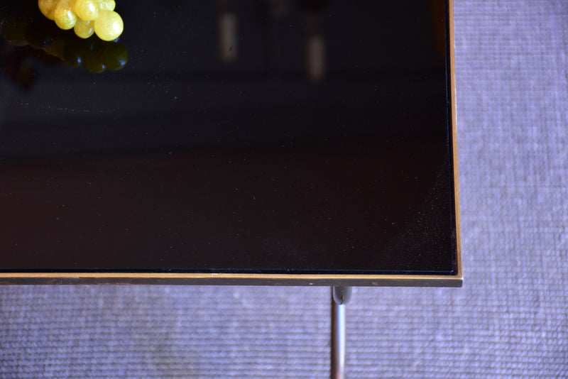 Maison Baguès coffee table with black opaline top and dauphin feet