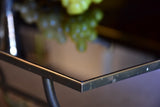 Maison Baguès coffee table with black opaline top and dauphin feet