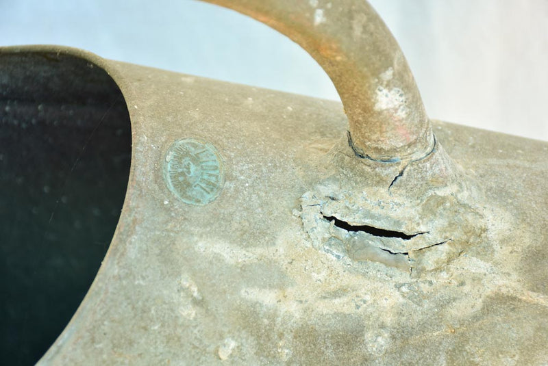 Large antique French zinc watering can - L'ideal