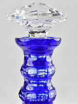 Vintage blue crystal carafe 3/4