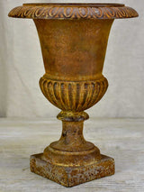 Pair of 19th Century cast iron Medici urns 13½"