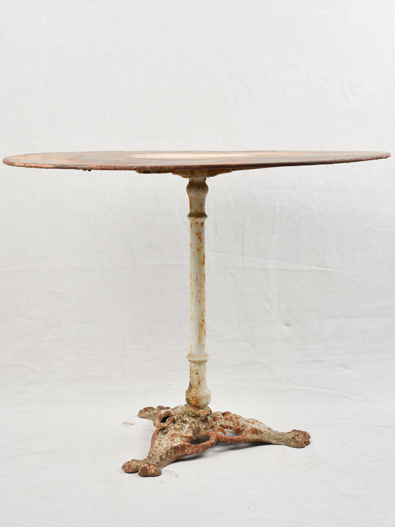 35" diameter antique French garden table - metal