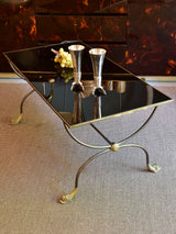 Maison Baguès coffee table with black opaline top and dauphin feet