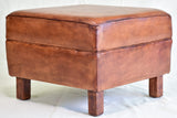 Durable leather crafted foot rest