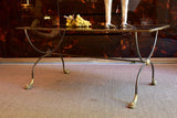 Maison Baguès coffee table with black opaline top and dauphin feet