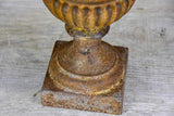 Pair of 19th Century cast iron Medici urns 13½"
