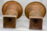 Pair of 19th Century cast iron Medici urns 13½"
