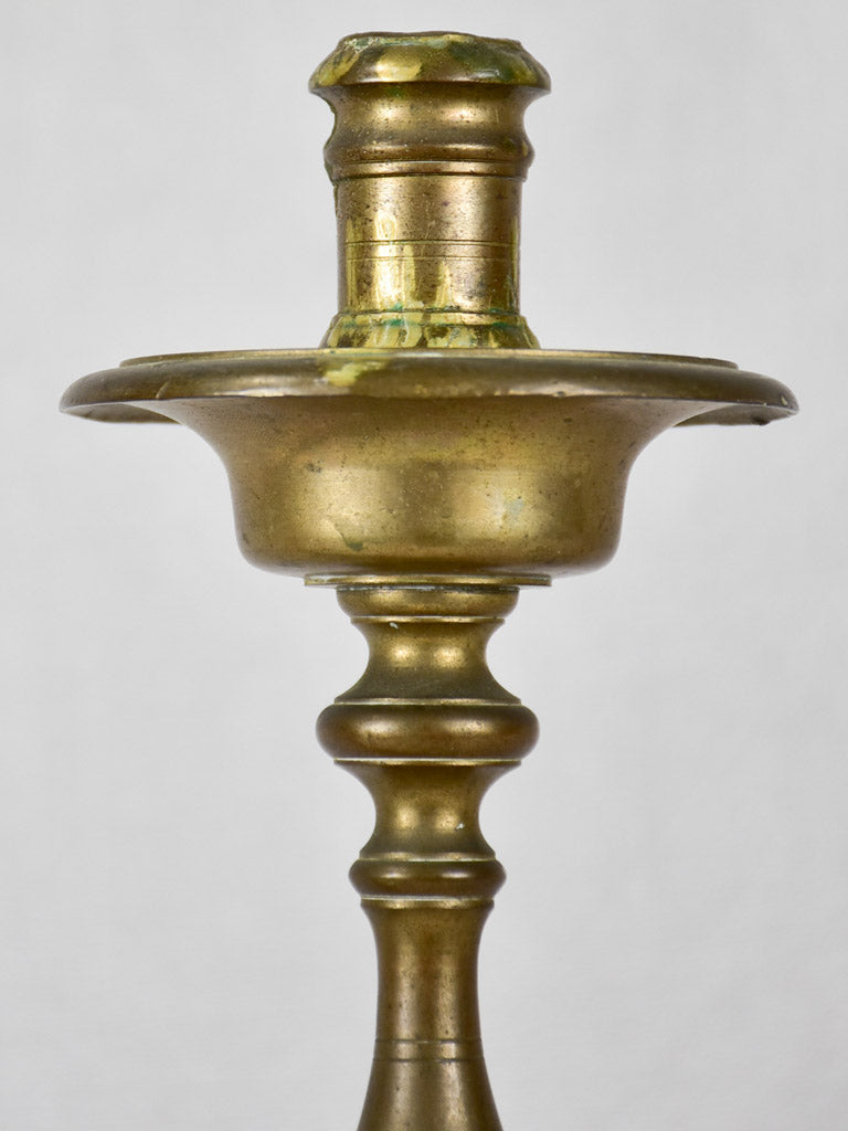 Candlesticks, bronze, 18th-century, 15¼" (pair)