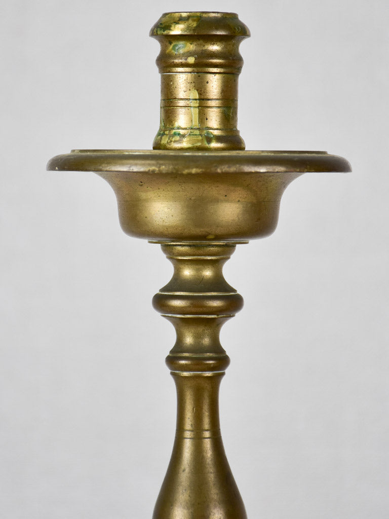 Candlesticks, bronze, 18th-century, 15¼" (pair)
