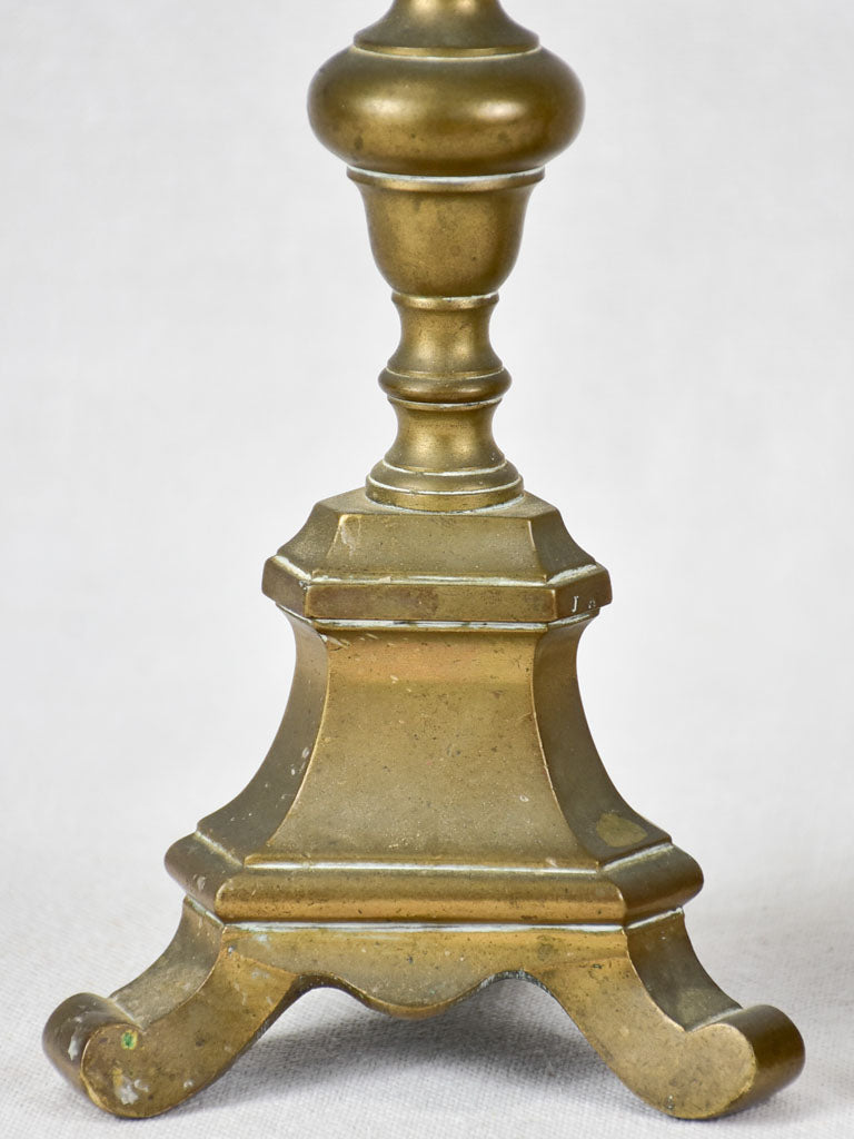 Candlesticks, bronze, 18th-century, 15¼" (pair)