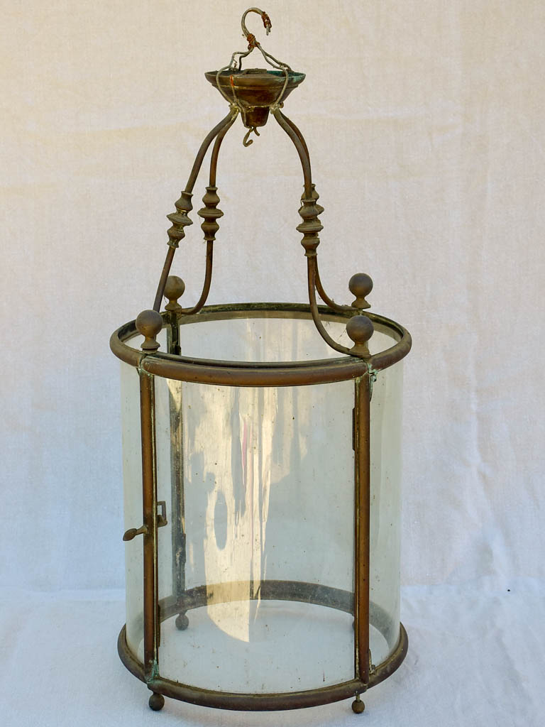 Large antique French lantern for indoors 30¾"
