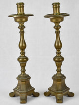 Candlesticks, bronze, 18th-century, 15¼" (pair)