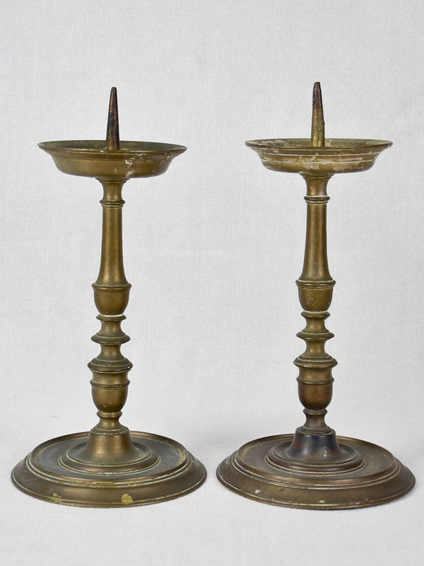 Antique bronze 17th-century candlesticks