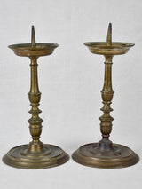Candlesticks, bronze, 17th-century 11¾" (pair)