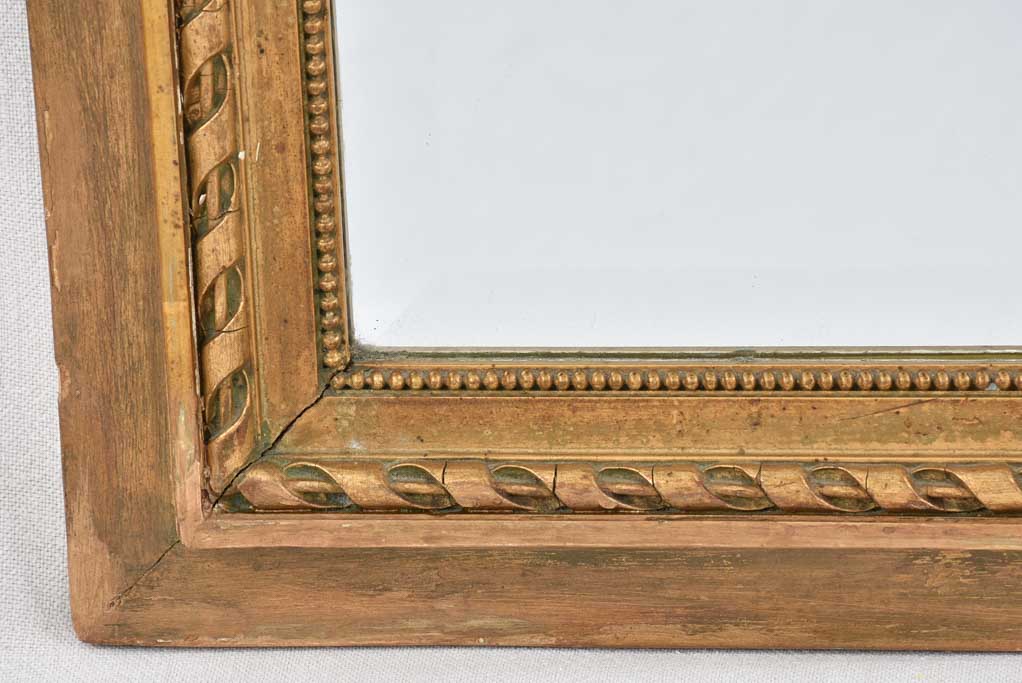 Antique French trumeau mirror - gold 47¼" x 26½"