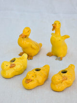 Antique French Ceramic Yellow Baby Ducklings