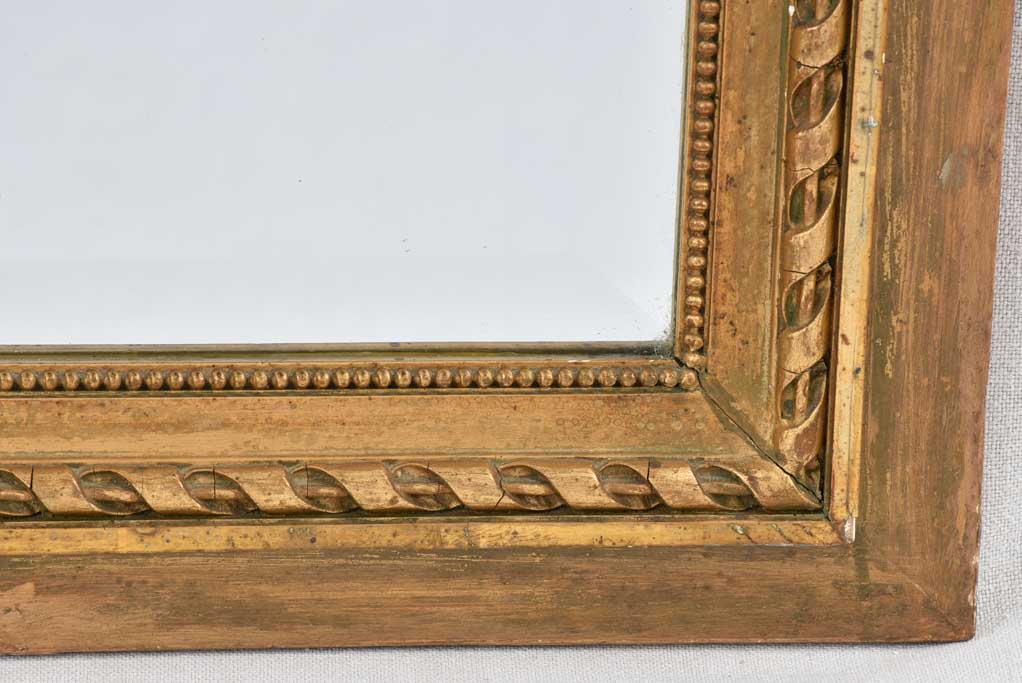 Antique French trumeau mirror - gold 47¼" x 26½"