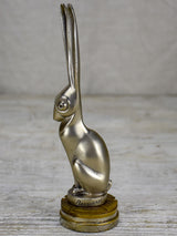 Nickle bronze hare car mascot - 1930's