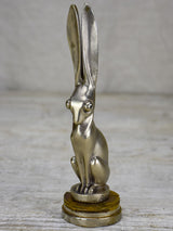 Nickle bronze hare car mascot - 1930's