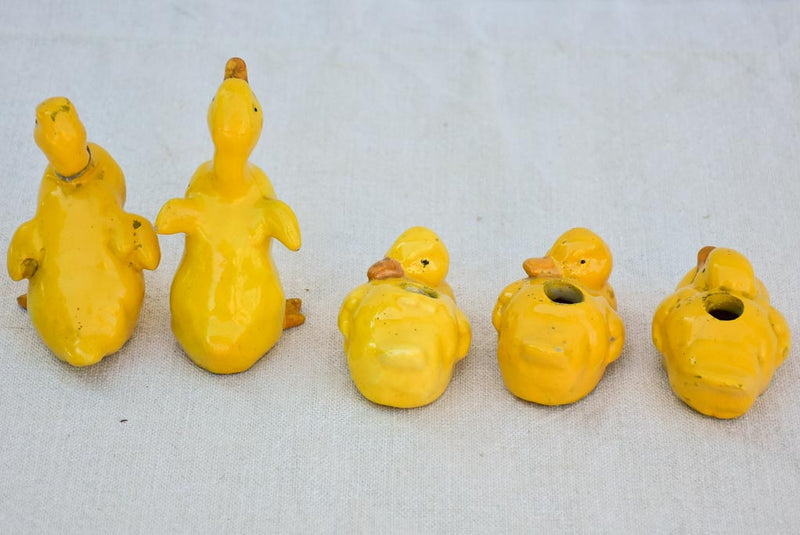 Colorful Vintage Ceramic Duckling Display Collection
