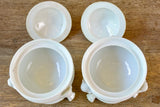 Pair of antique French compote bowls with lids - Empire