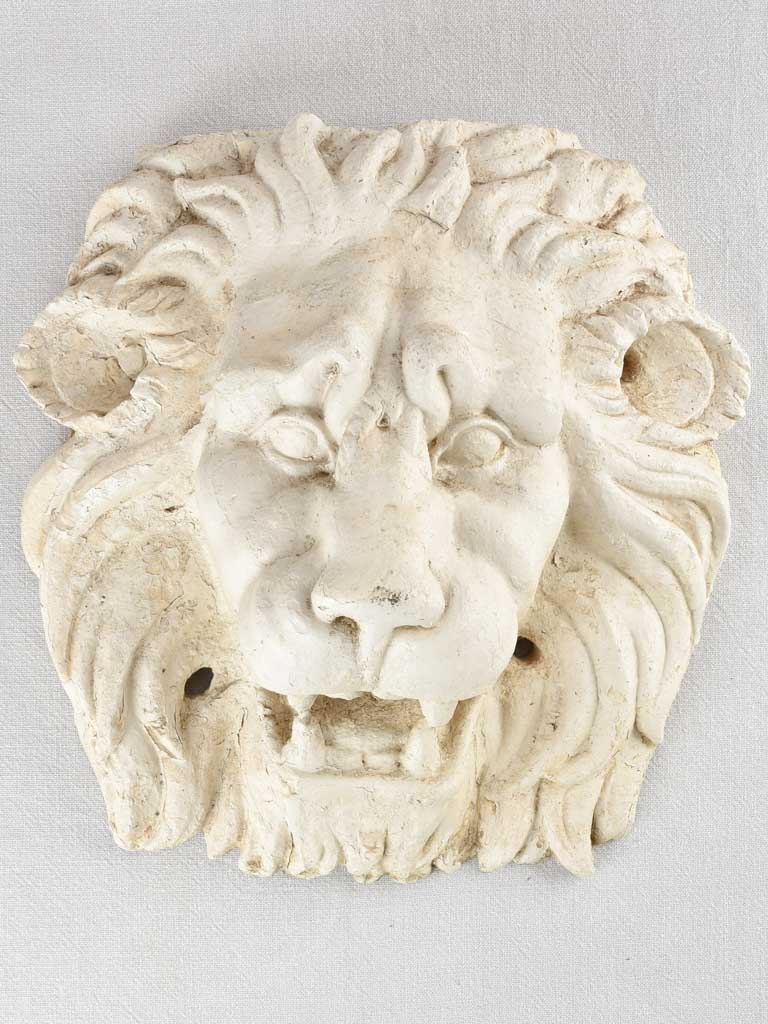 Superb antique terracotta lion façade ornament