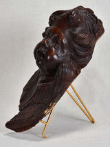 17th-century carved angel sculpture 11"