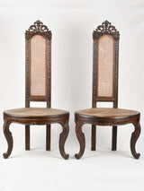 Antique English Beechwood Corner Chairs