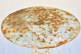 Early twentieth century French garden table with looped base 20¾"