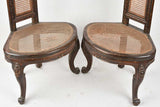 English Corner Chairs with Cane Seats