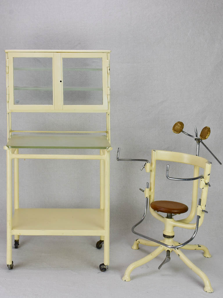 Doctor's miniature sample chair and trolley from the 1930's