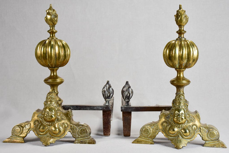 Classic and chic Louis XIV andirons