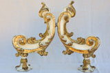 Pair of salvaged 19th century Italian gilded appliques 29½"