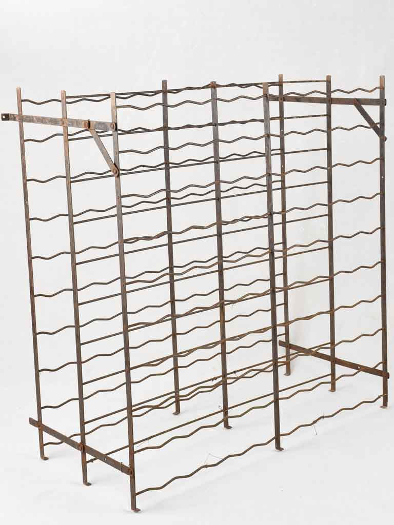 Superb Large Vintage Iron Wine Rack