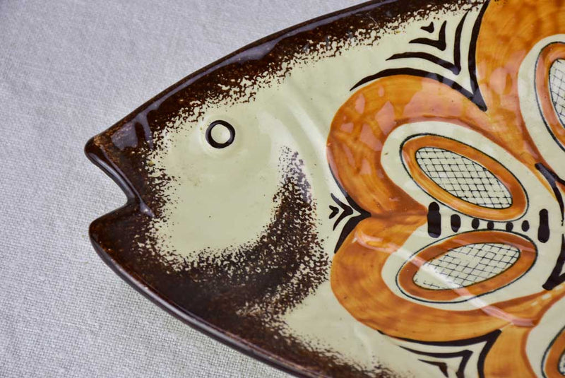 Unique Handmade Fish Pattern Pornic Plate