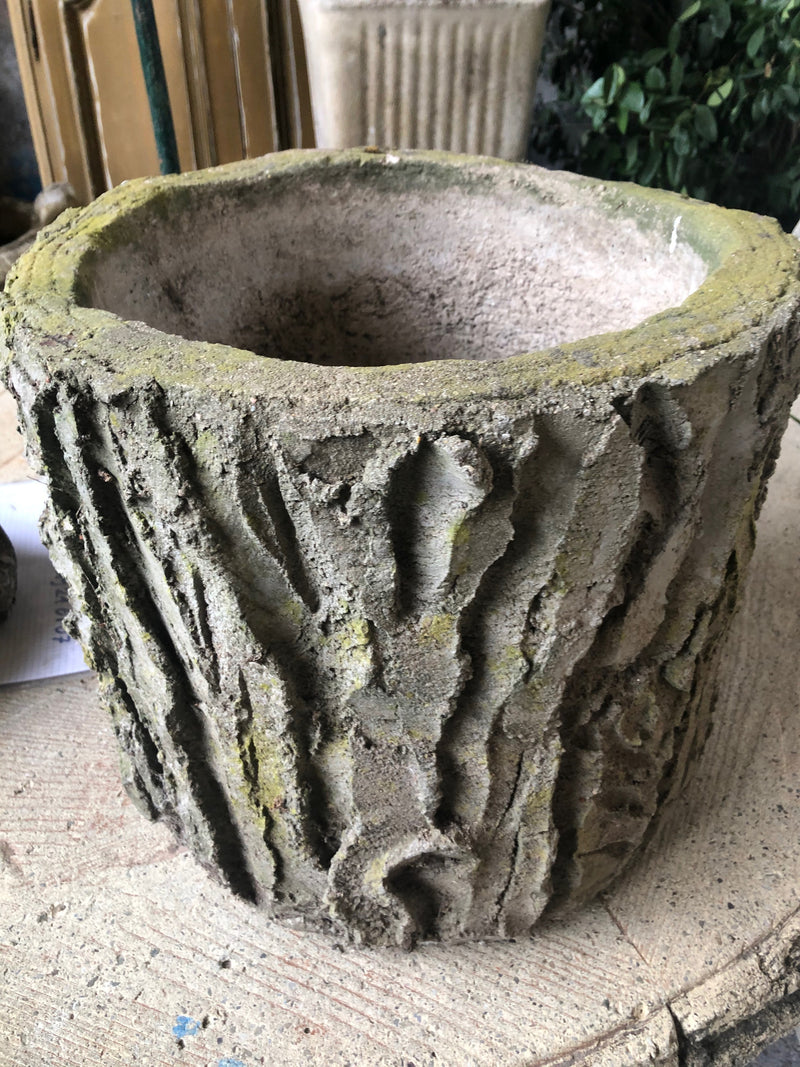 Pair of faux bois planters